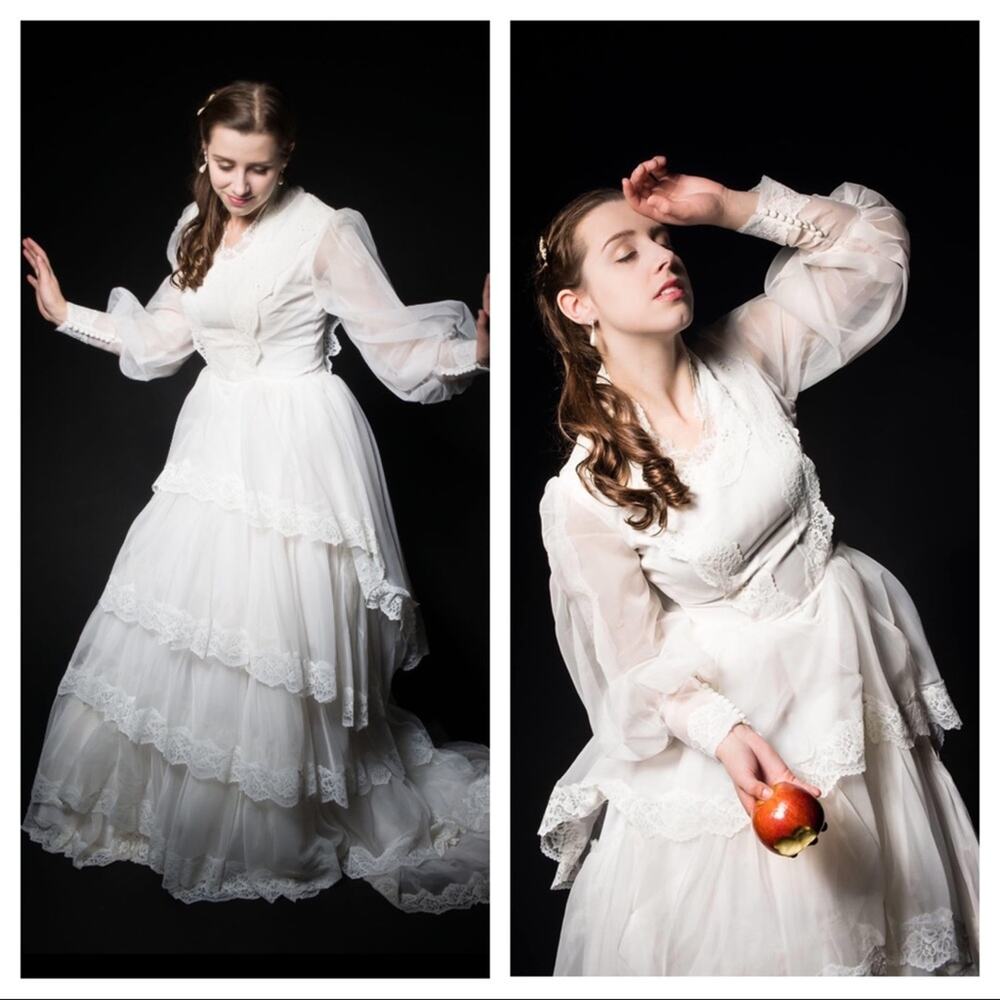 70s Prairie wedding dress